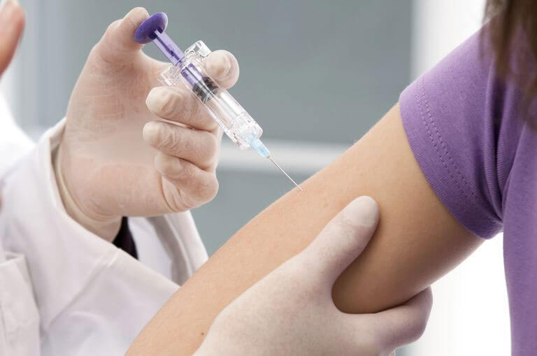 immunization injection into arm